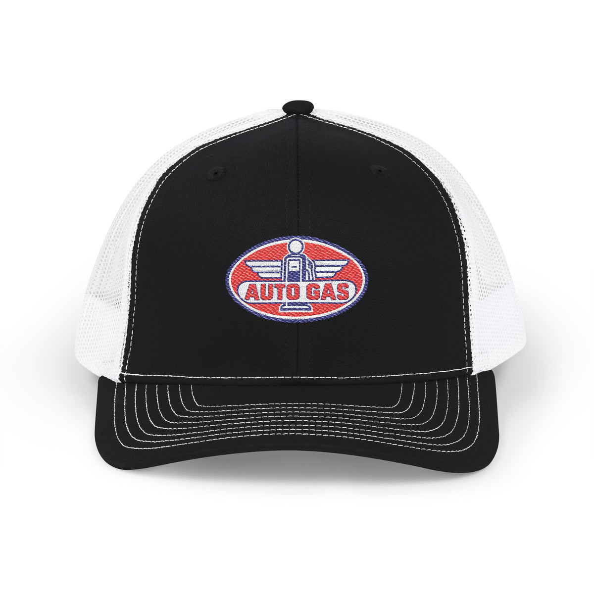 Auto Gas Vintage Trucker Cap — Retro Petrol Logo Snapback