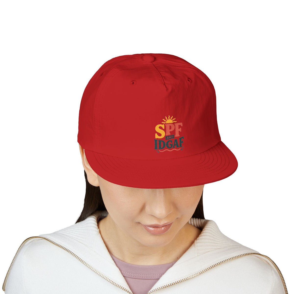 SPF IDGAF Surf Cap | Retro Sun Typography Hat