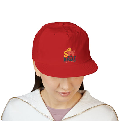 SPF IDGAF Surf Cap | Retro Sun Typography Hat