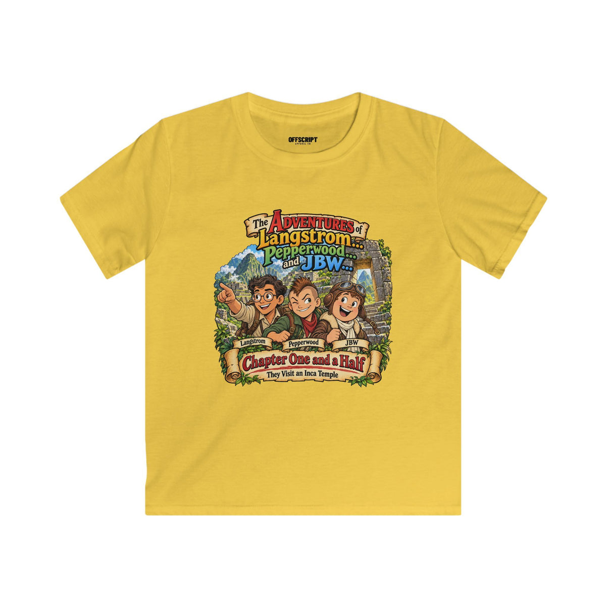 Kids Tee — "The Adventures of Langstrom, Pepperworth & JBW" Chapter One and a Half Illustration