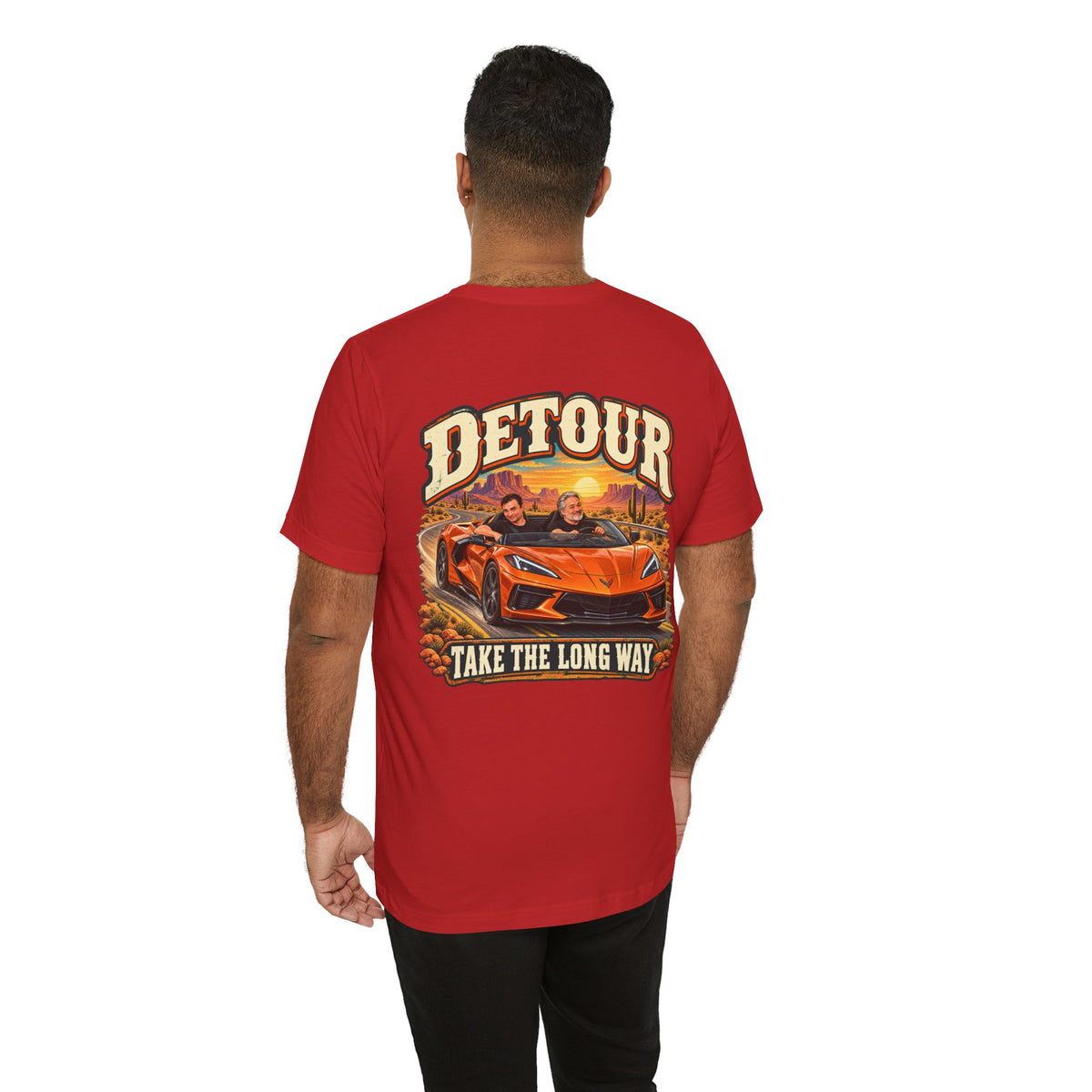 Detour Graphic Tee — 'Detour: Take the Long Way' Vintage Road Trip T‑Shirt