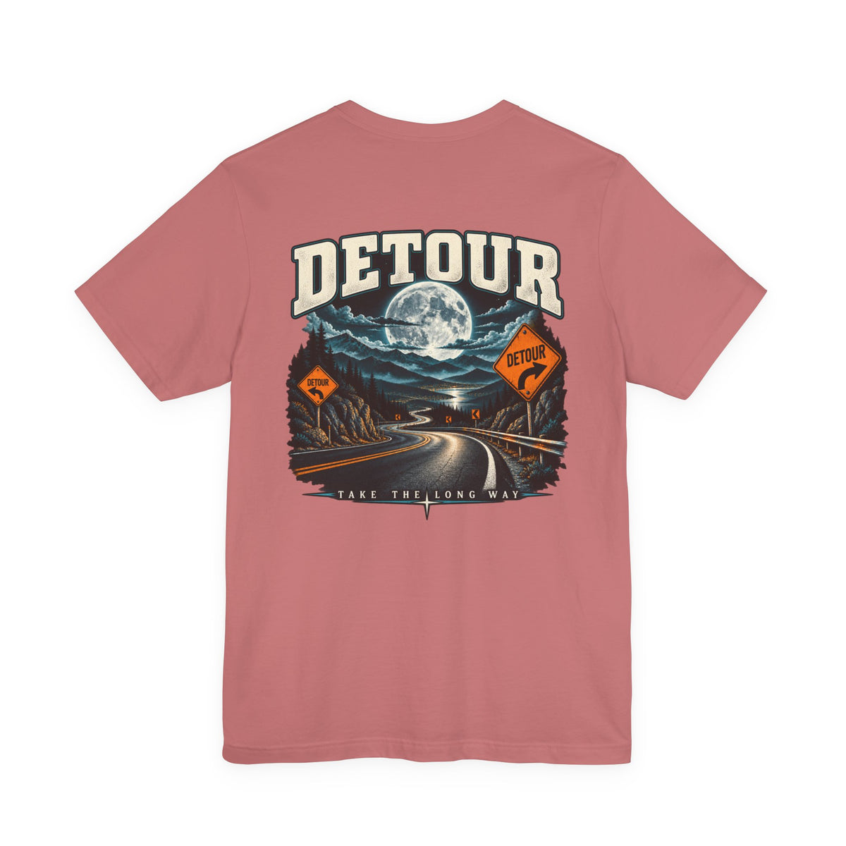 Detour Take the Long Way Road Trip Graphic T-Shirt
