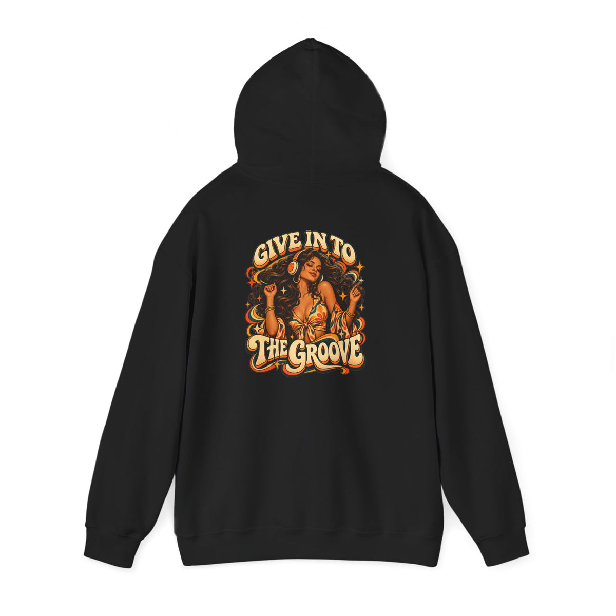 Hoodie — Give Into The Groove Retro Disco Graphic Hoodie