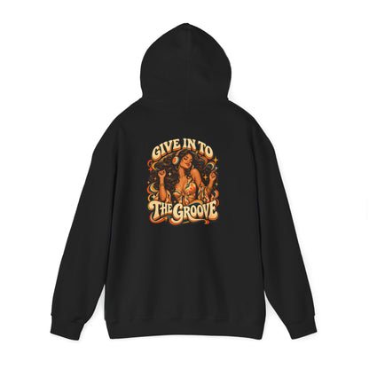 Hoodie — Give Into The Groove Retro Disco Graphic Hoodie