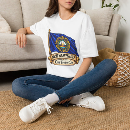 New Hampshire Flag T-Shirt — "Live Free or Die" State Pride Tee