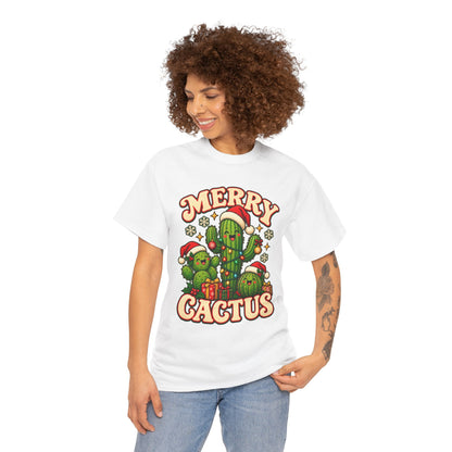 Merry Cactus Christmas Tee — Festive Holiday Cactus Shirt