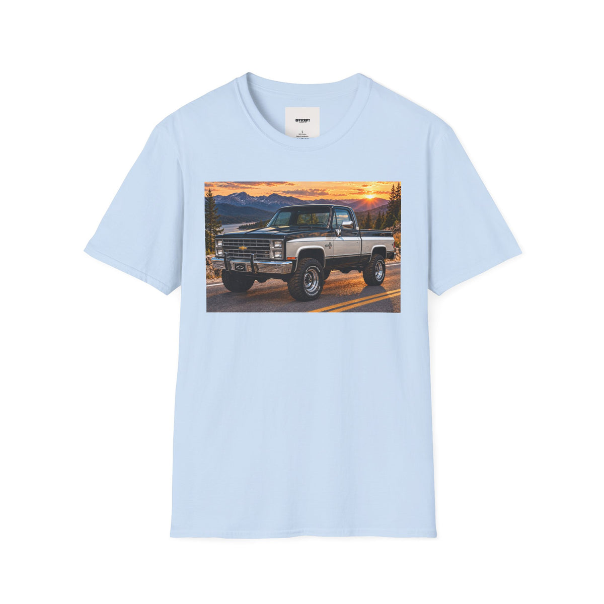Vintage Chevy Truck T-Shirt — Sunset Mountain Off-Road Tee