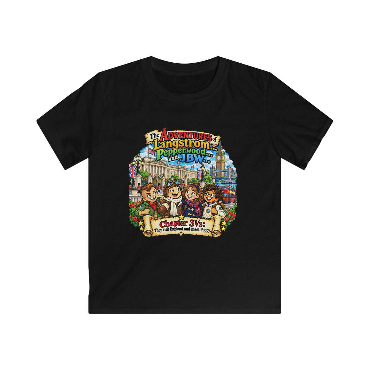 Kids T‑Shirt — 'The Adventures of Langstrom & Pepperwood' Vintage Storybook Design