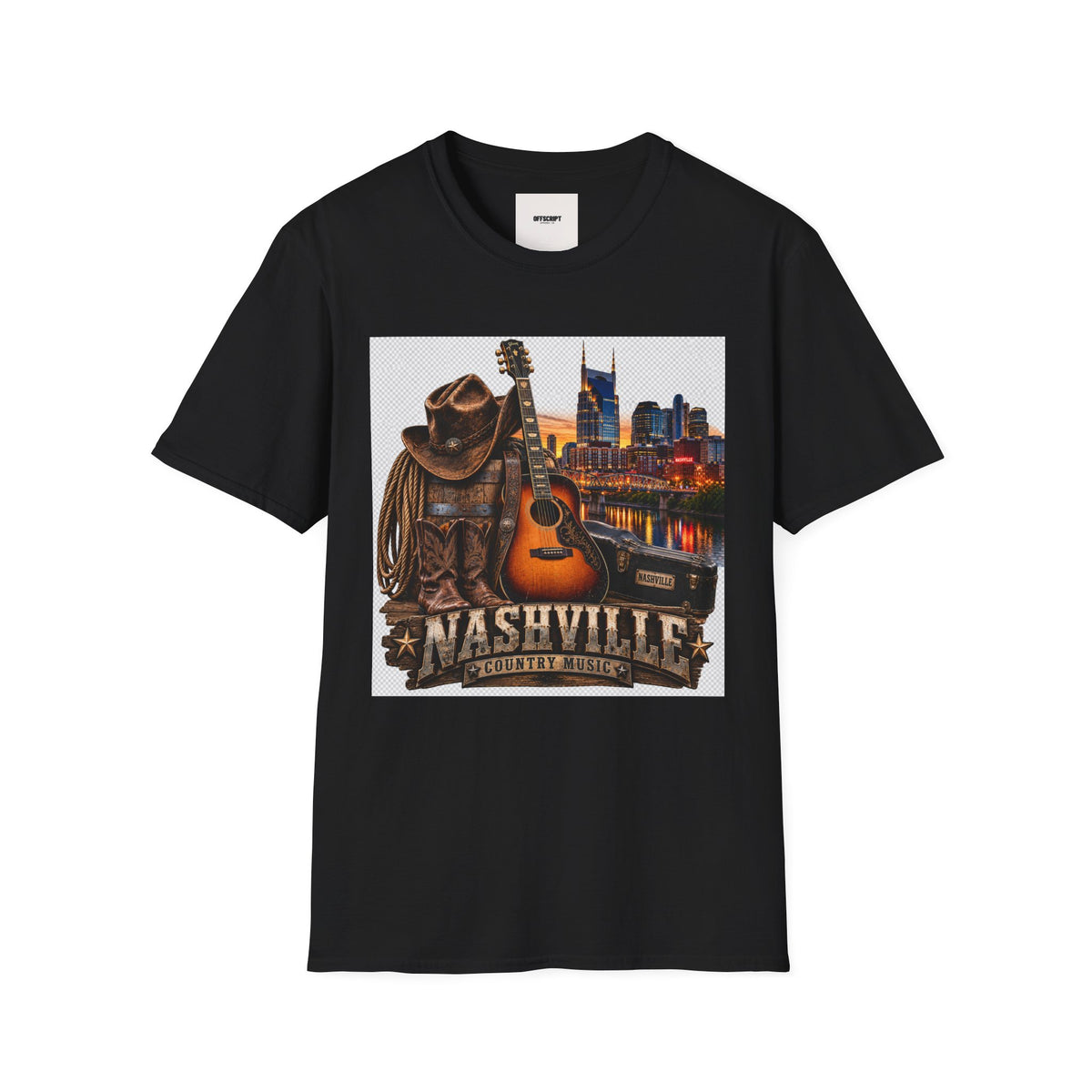 Nashville Skyline Guitar T-Shirt