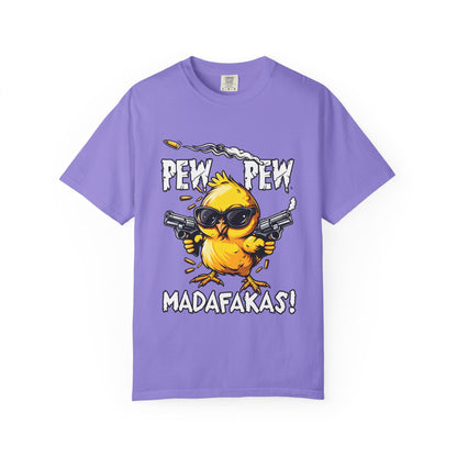 Pew Pew Madafakas Funny Duck Graphic T-Shirt