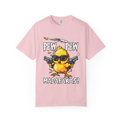 Pew Pew Madafakas Funny Duck Graphic T-Shirt