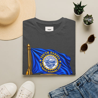 South Dakota Flag T‑Shirt — "Under God the People Rule" State Pride Tee