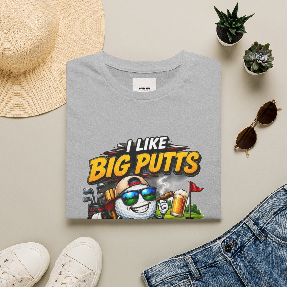 I Like Big Putts Golf T-Shirt — Funny Golf Cartoon 'And I Cannot Lie' Shirt