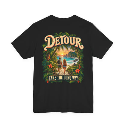 Detour Take the Long Way Tropical Adventure T-Shirt