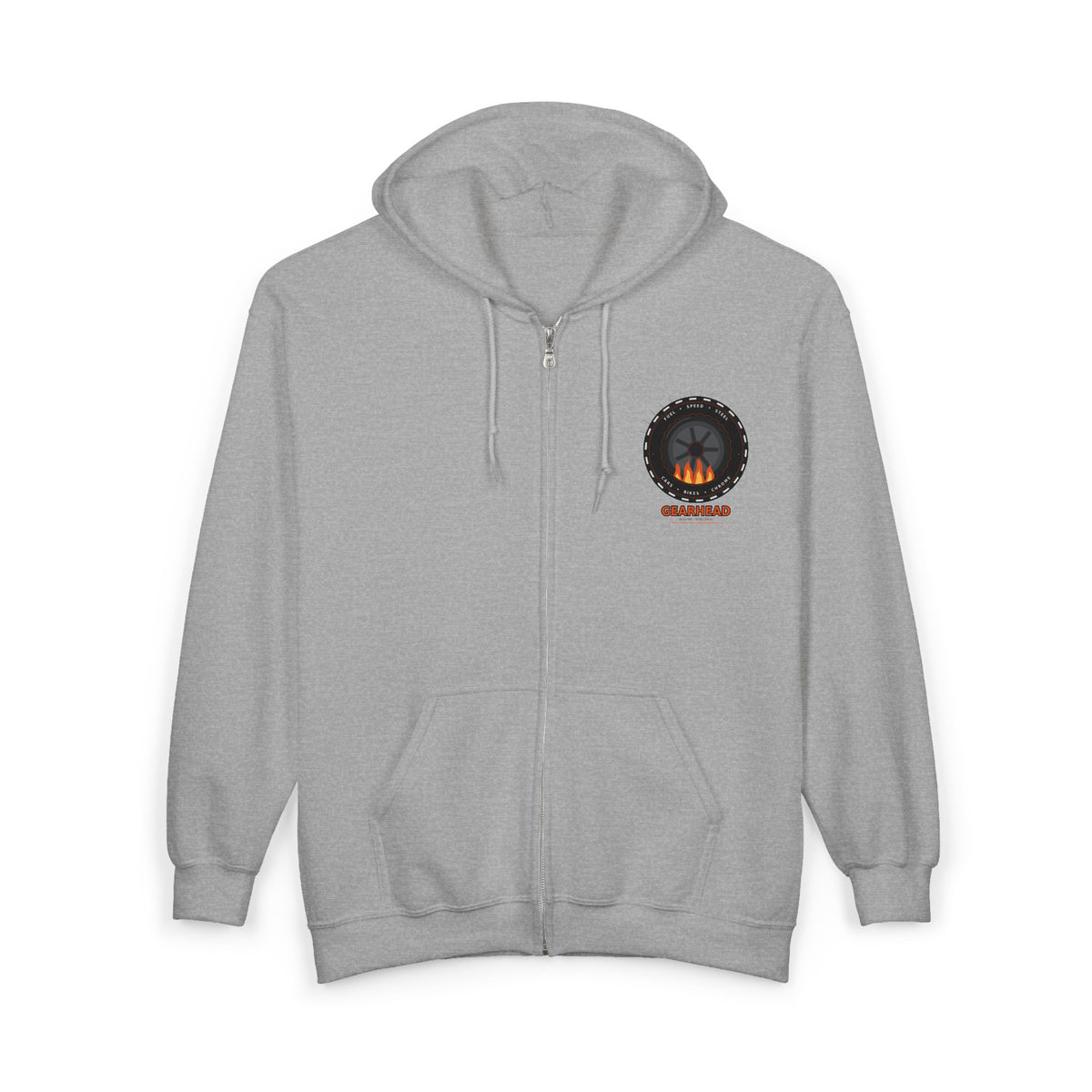 Classic Red Corvette Burnout Zip Hoodie