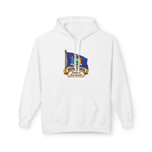 New York State Flag Hoodie – "Excelsior (Ever Upward)" Graphic Pullover