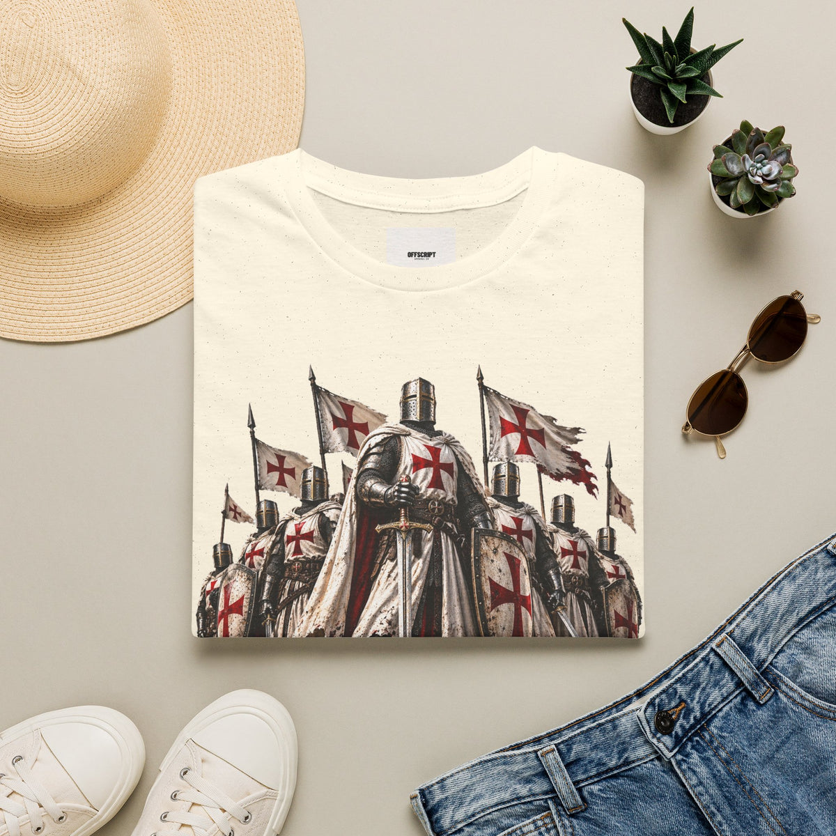 T‑Shirt — Crusader Knight 'Fear No Evil' Graphic Tee
