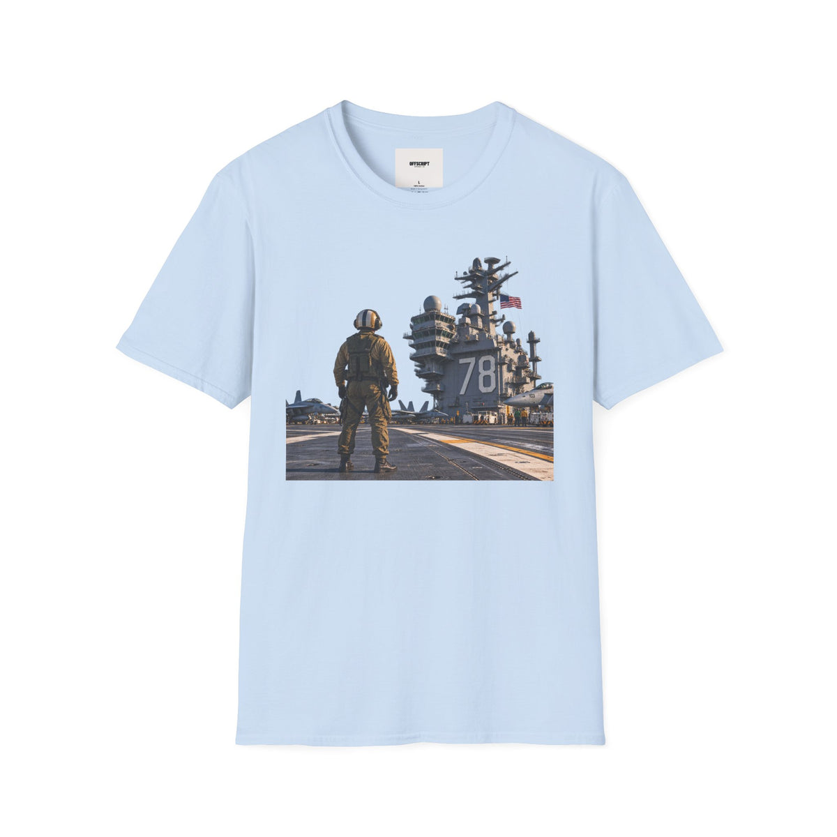 Aircraft Carrier Deck T‑Shirt – Navy Sailor & Carrier 78 Graphic