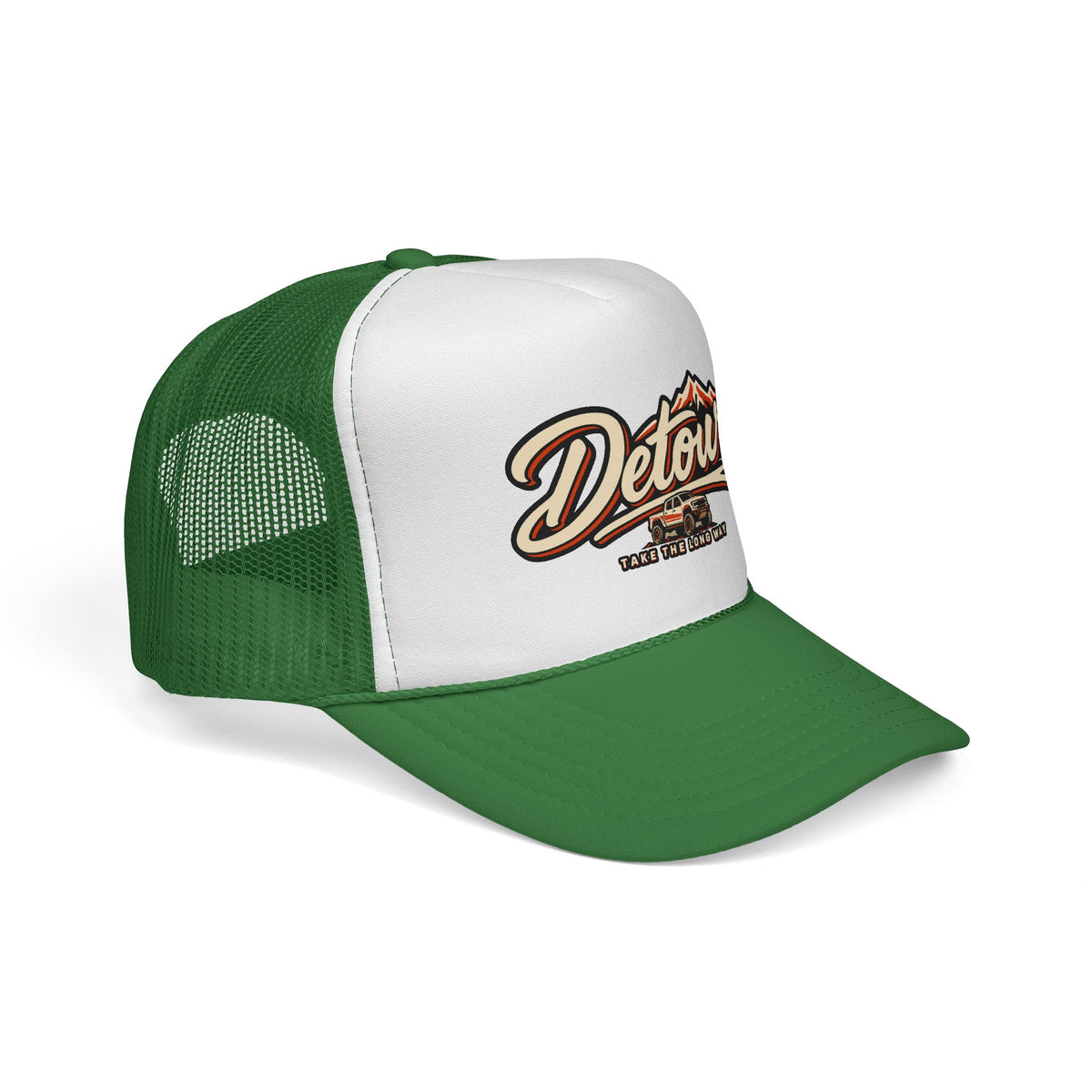 Detour Trucker Hat — Vintage Road Trip Mesh Cap