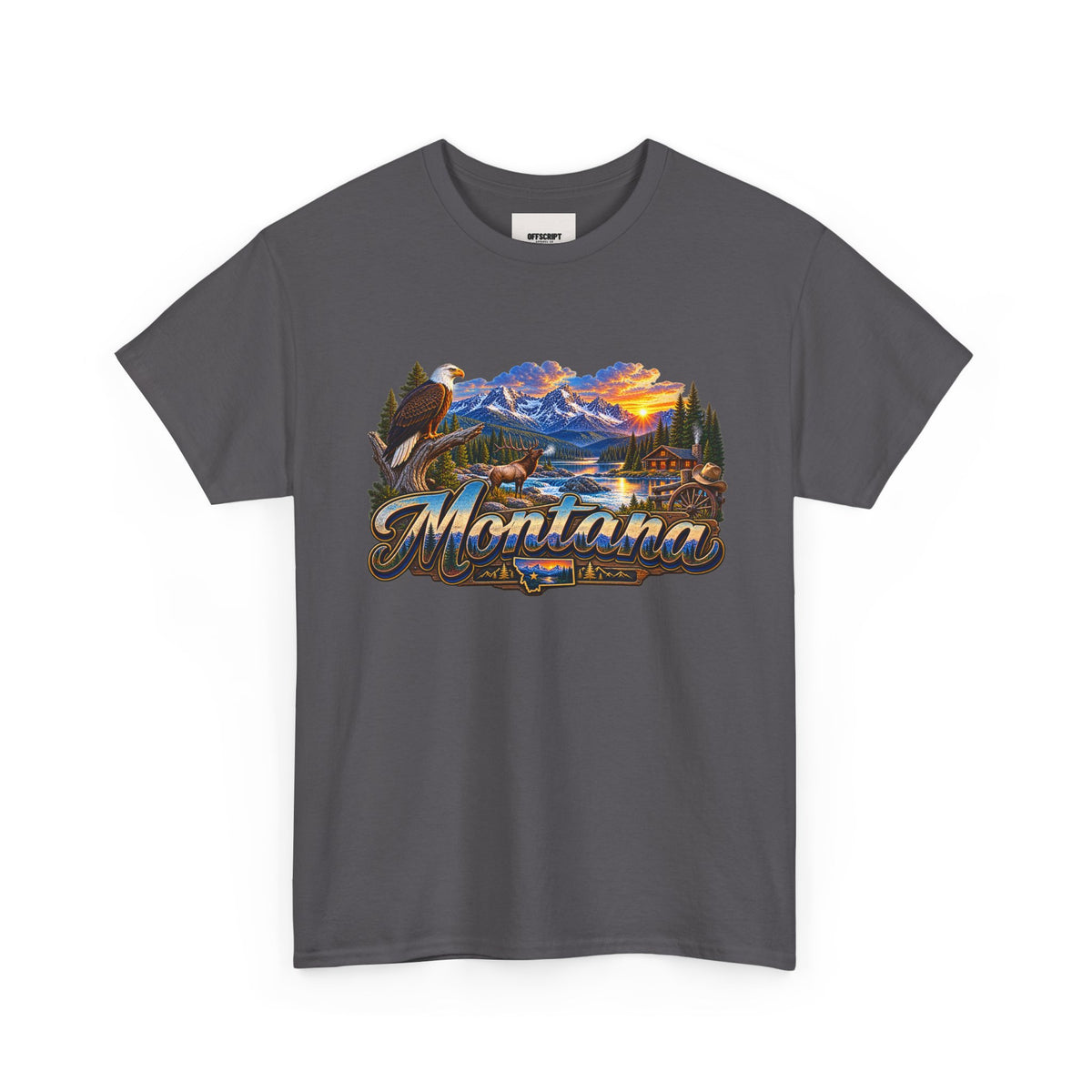 Montana Scenic T-Shirt – Vintage Mountain Lake Graphic Tee
