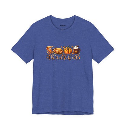 Thankful Harvest Tee — Thanksgiving Pumpkin & Pie Fall Shirt