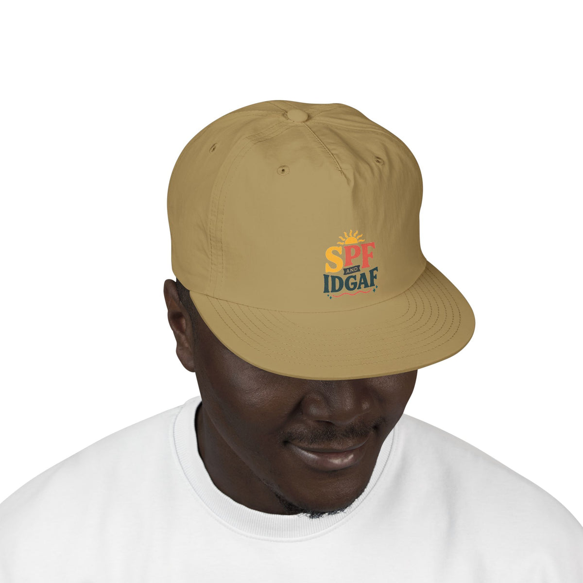 SPF IDGAF Surf Cap | Retro Sun Typography Hat