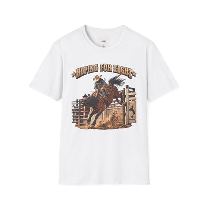 Hoping for Eight Rodeo T-Shirt — Bull Riding Western Tee