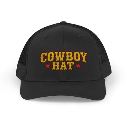 Cowboy Hat Snapback Trucker Cap – Western Rodeo Mesh Back Hat