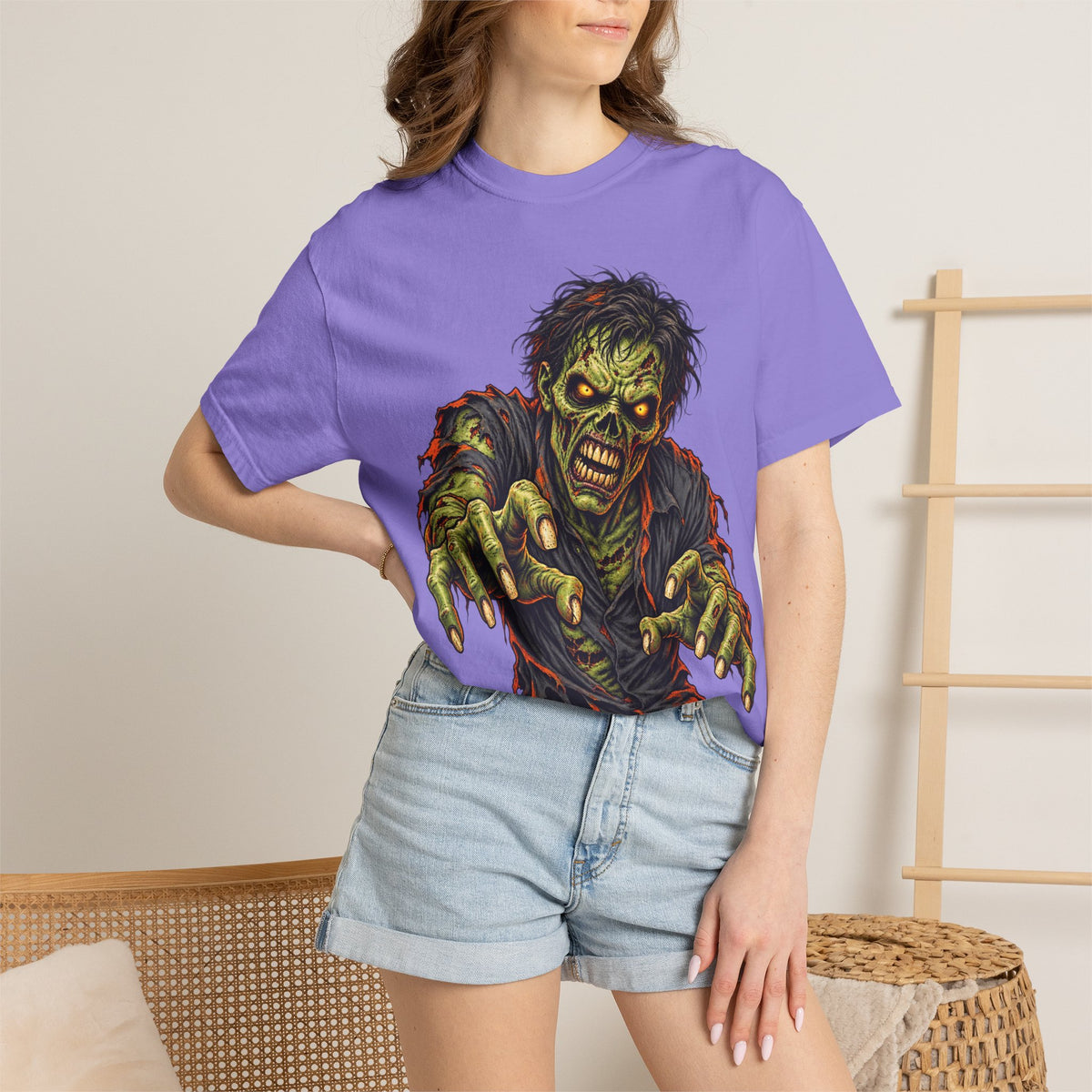 Zombie Attack T‑Shirt — Graphic Horror Tee for Halloween & Horror Fans