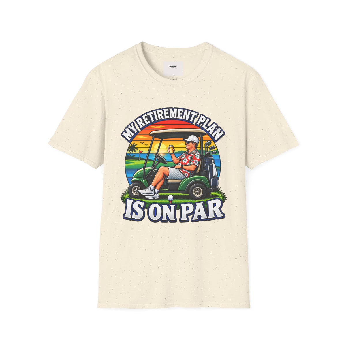 Retirement Golf T-Shirt — “My Retirement Plan Is On Par” Vintage Golf Cart Design