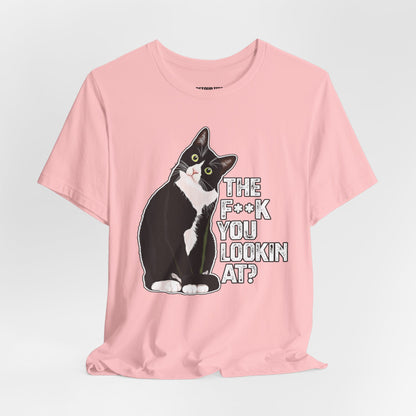 Tuxedo Cat Tee — "The F*ck You Lookin' At?" Graphic Shirt