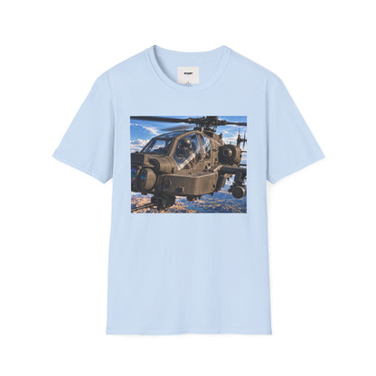 Attack Helicopter Photo T-Shirt — Military Aviator Crew Tee