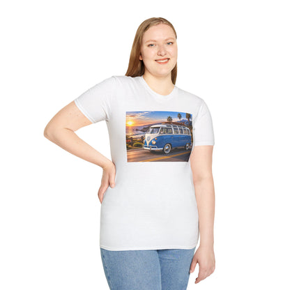 Vintage VW Bus T‑Shirt — Retro Surf Van Sunset Graphic Tee