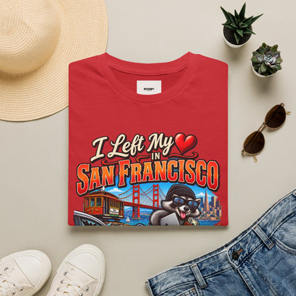 “I Left My Heart in San Francisco” T-Shirt — Vintage Golden Gate Cityscape Tee
