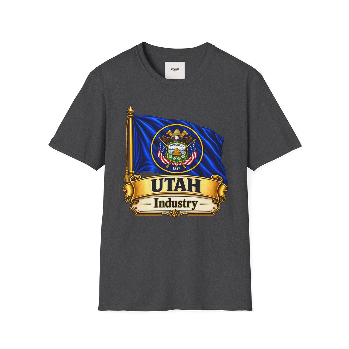 Utah State Flag T-Shirt — 'Utah Industry' Retro Flag Tee