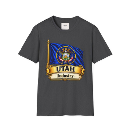Utah State Flag T-Shirt — 'Utah Industry' Retro Flag Tee