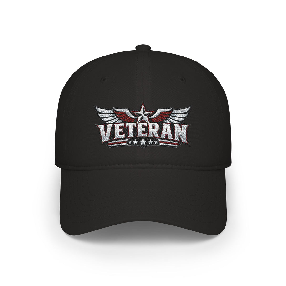 Veteran Embroidered Cap — Low Profile Patriotic Baseball Hat