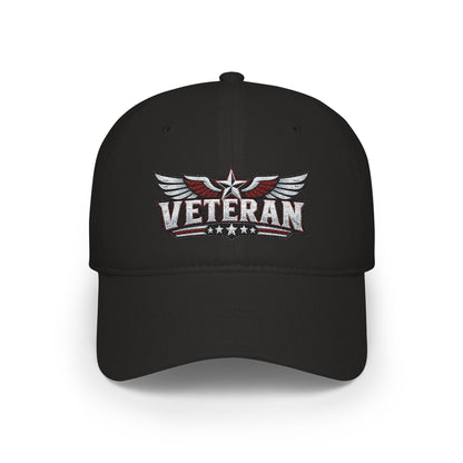 Veteran Embroidered Cap — Low Profile Patriotic Baseball Hat