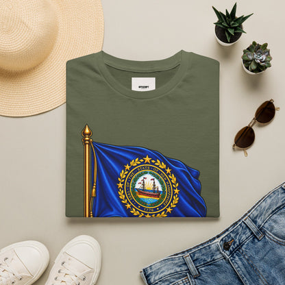 New Hampshire Flag T-Shirt — "Live Free or Die" State Pride Tee