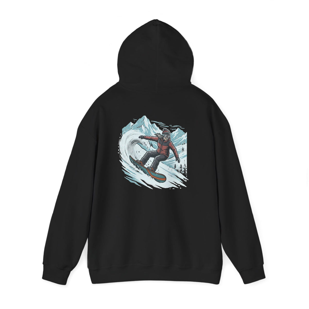 Snowboarding Hoodie – "Snowboarding Life" Graphic Pullover with Backboarder Illustration