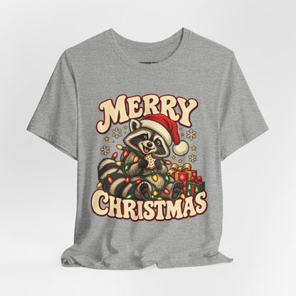 Merry Christmas Raccoon Tee