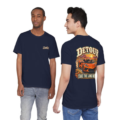 Detour Graphic Tee — 'Detour: Take the Long Way' Vintage Road Trip T‑Shirt