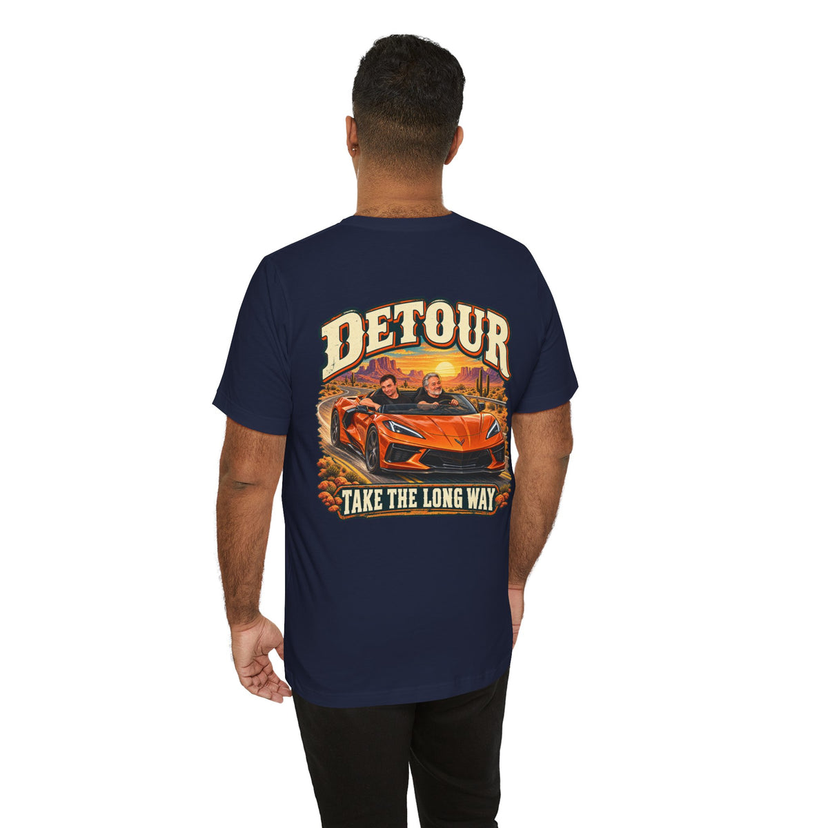 Detour Graphic Tee — 'Detour: Take the Long Way' Vintage Road Trip T‑Shirt