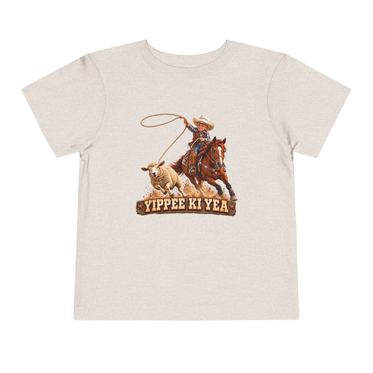 Toddler Cowboy Tee — "Yippee Ki Yea" Western Rodeo Graphic