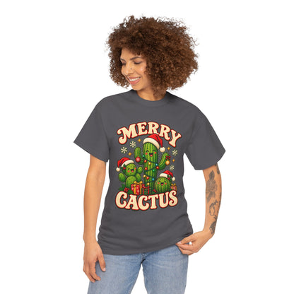 Merry Cactus Christmas Tee — Festive Holiday Cactus Shirt