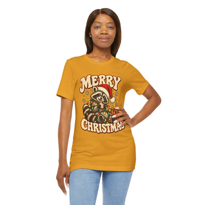 Merry Christmas Raccoon Tee