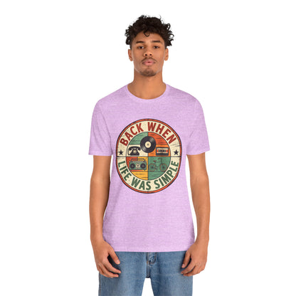 Back When Life Was Simple Vintage Retro T-Shirt