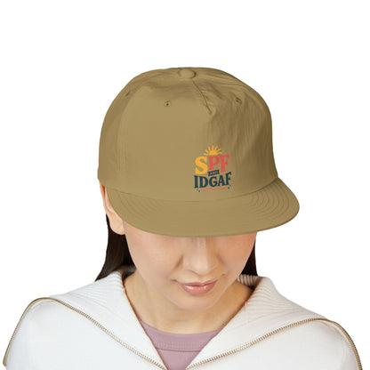 SPF IDGAF Surf Cap | Retro Sun Typography Hat