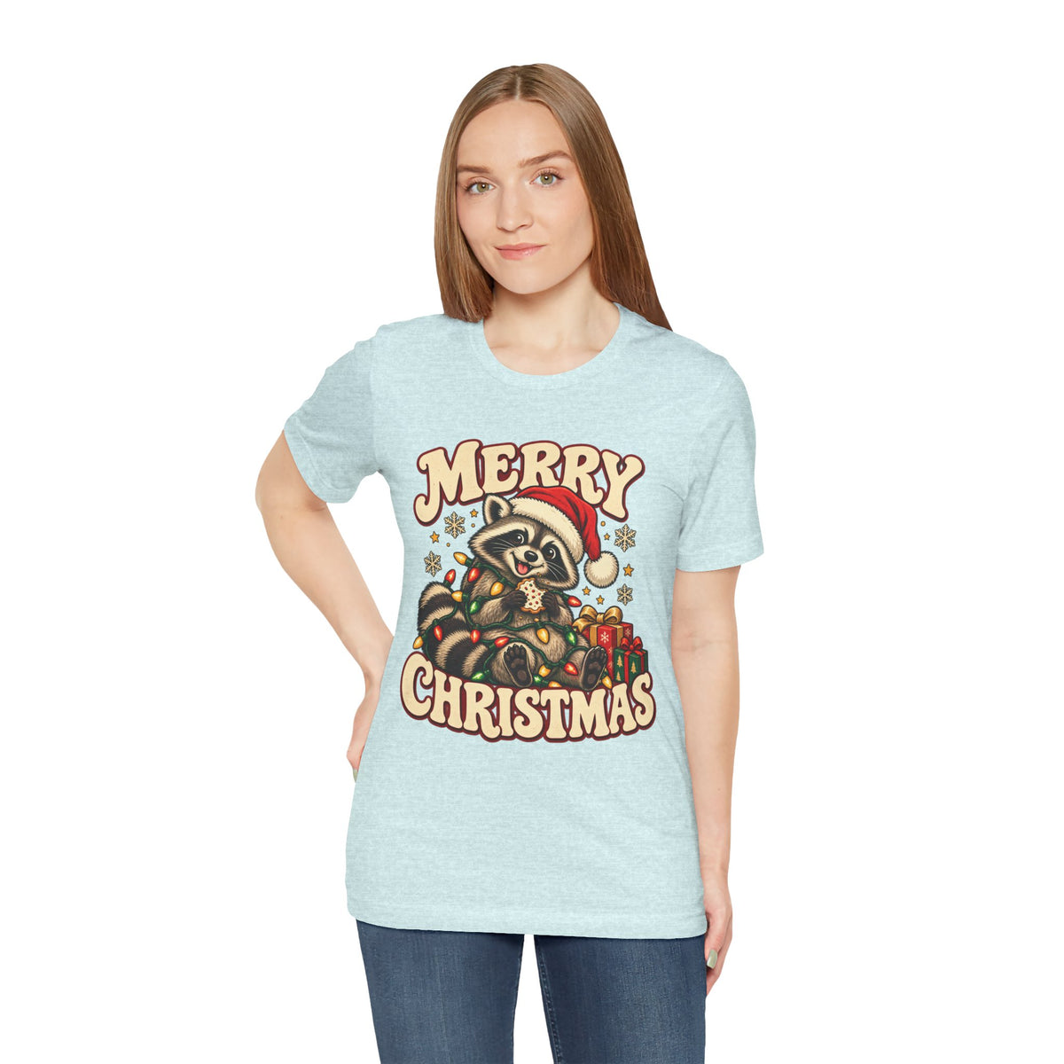 Merry Christmas Raccoon Tee