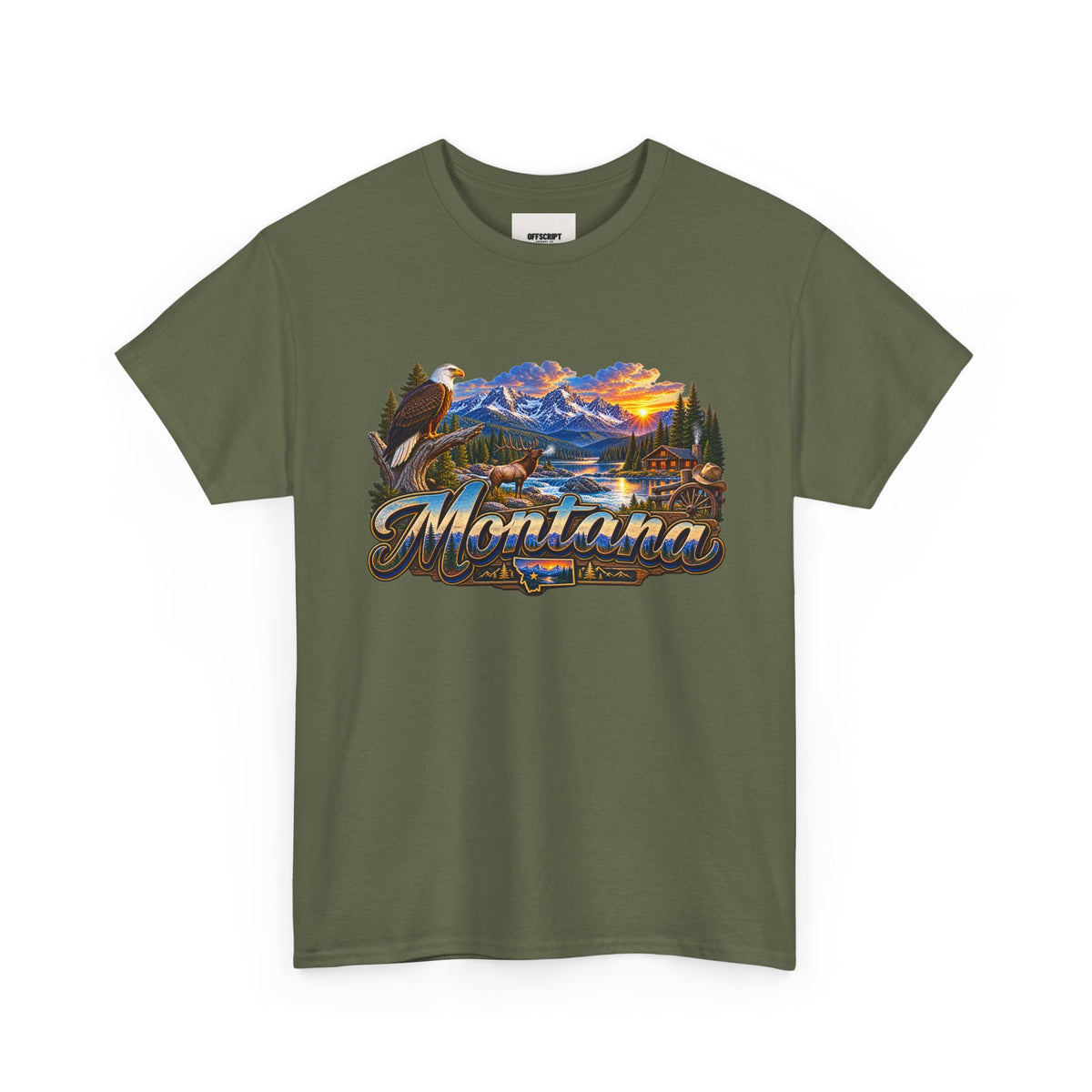 Montana Scenic T-Shirt – Vintage Mountain Lake Graphic Tee